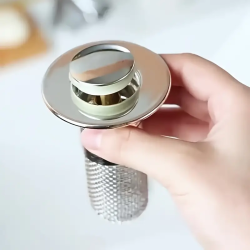 Bouchon de lavabo filtrant