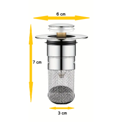 Bouchon de lavabo filtrant