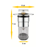 Bouchon de lavabo filtrant