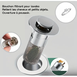 Bouchon filtrant pour lavabo